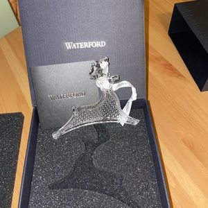 Waterford dancing reindeer ornament